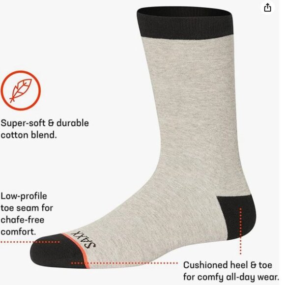 SAXX Underwear EVERYDAY Socks – Super-Soft, Comfortable Men’s Socks Pack of 2 - Picture 3 of 4